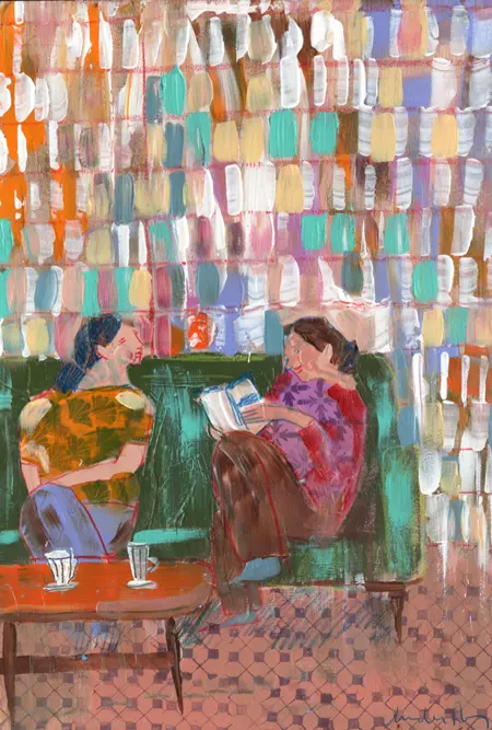 Lourdes Ral, Tell me just tell me, 280 euro, Acrylic on wood, unframed, 40x27 cm