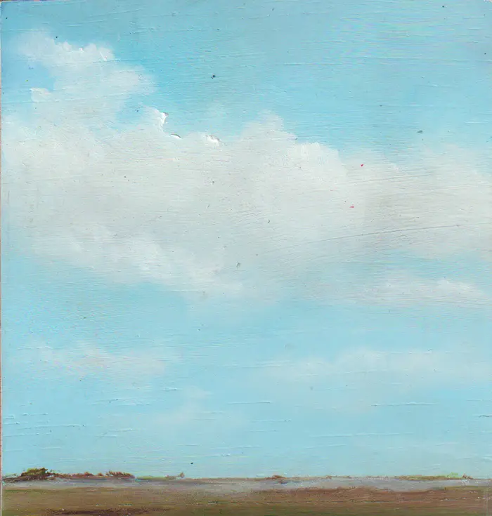 Marcel van Pinxteren, Daarergens, 175 euro, Oil on panel, unframed, 15x16 cm