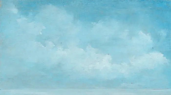 Marcel van Pinxteren, Wolk en zee 5, 175 euro, Oil on panel, unframed, 22x12 cm