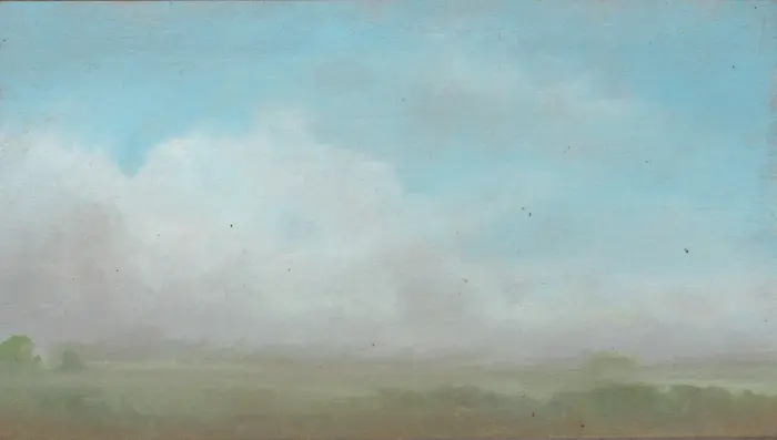 Marcel van Pinxteren, Wolken vaag, 175 euro, Oil on panel, unframed, 20x11 cm