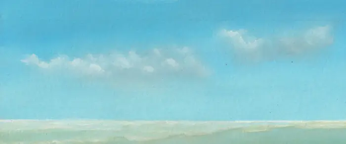 Marcel van Pinxteren, Zee 1, 125 euro, Oil on panel, unframed, 19x8x1 cm