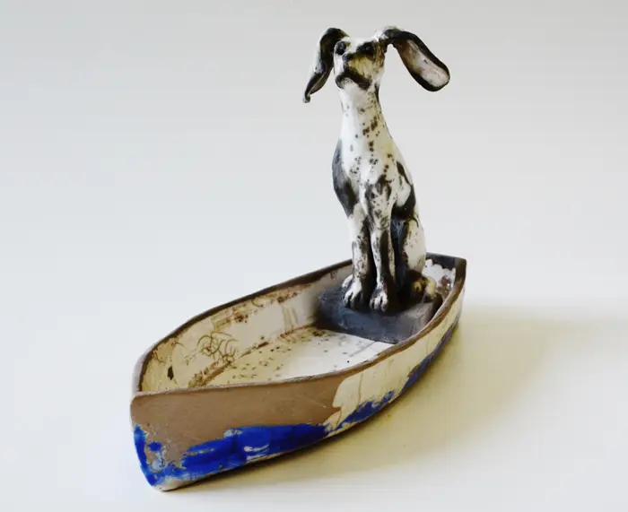 Marijke Janssen, Almost there 1, Raku ceramic, 20x10x15 cm, €.225,-