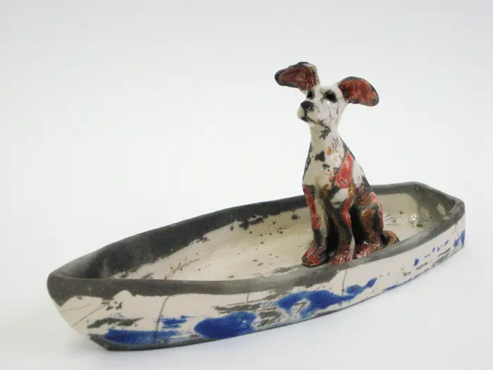 Marijke Janssen, Almost there 2, Raku ceramic, 20x10x15 cm, €.225,-