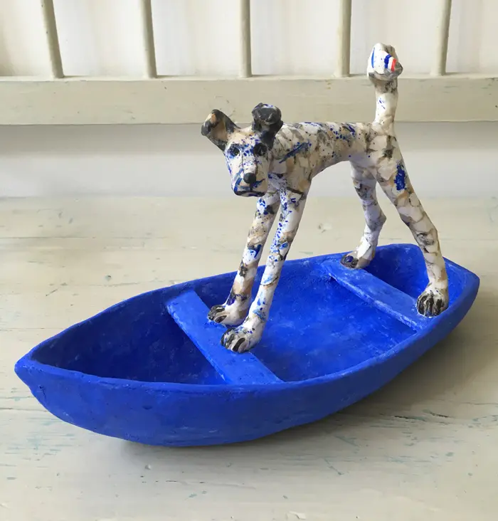Marijke Janssen, Cane di IJ 3, Ceramic, 30x35 cm, €.395,-