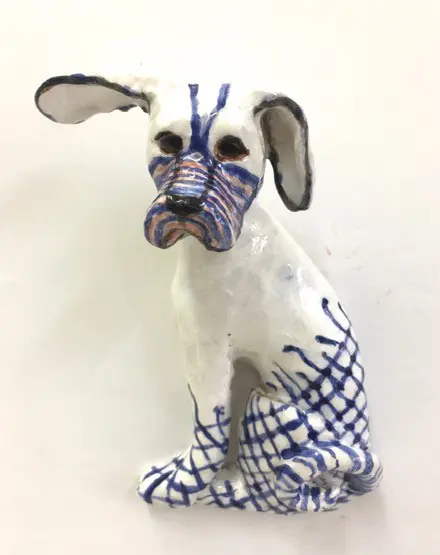 Marijke Janssen, Mondkapje 1, Ceramic, 14x9 cm, €.110,-