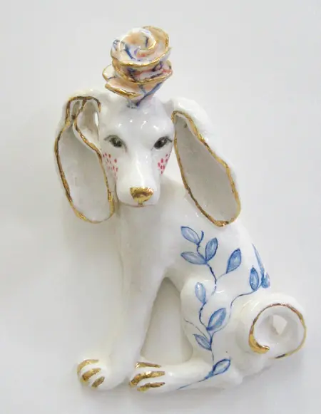 Marijke Janssen, Muurbloem 2, Ceramic wall hanging, 20x13 cm, €.195,-