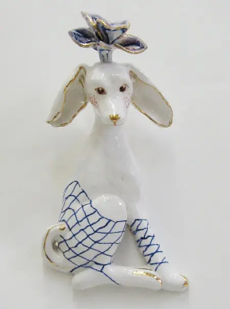 Marijke Janssen, Muurbloem 3, Ceramic wall hanging, 23x15 cm, €.225,-
