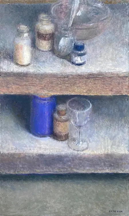 Pere Mon Tallant, Coin de etagiere, Oil on canvas in wooden frame, 54x33 cm, €.675,-