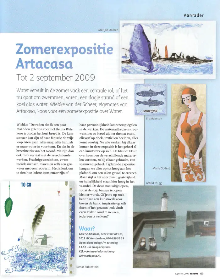 The WATER exhibition in Ariadne at Home, August 2009