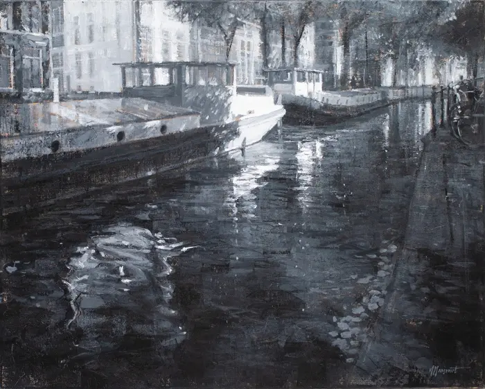 Richard van Mensvoort, Amsterdam, 3600 euro, Oil on linen in black wooden frame, 80x100 cm
