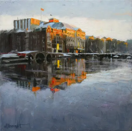Richard van Mensvoort, Carré, Oil on canvas, 40x40 cm, €.1400,-