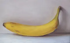 Serge de Vries, Banaan, 245 euro, Oil on panel, unframed, 12,5x20 cm