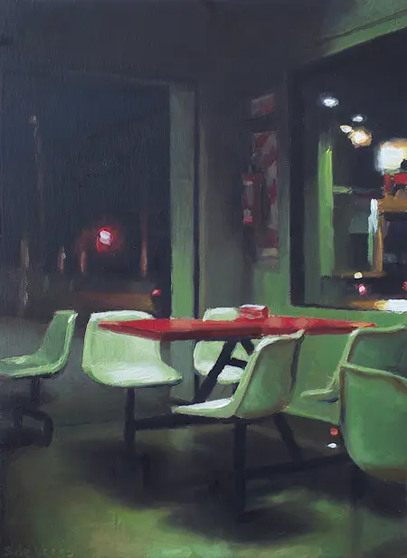 Serge de Vries, Eetgelegenheid, 350 euro, Oil on panel, unframed, 20x15 cm