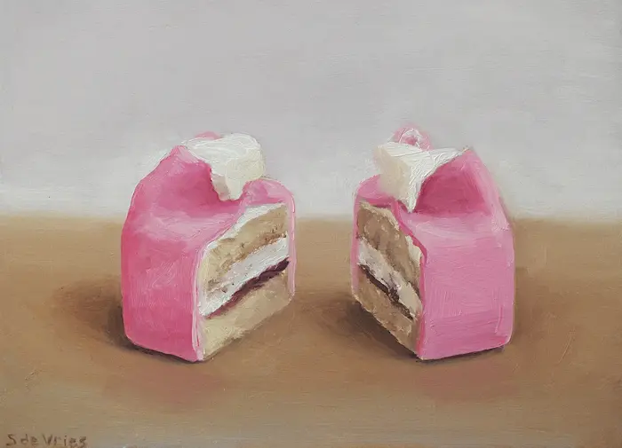 Serge de Vries, Kasteelgebakje, 245 euro, Oil on panel (unframed), 13x18 cm
