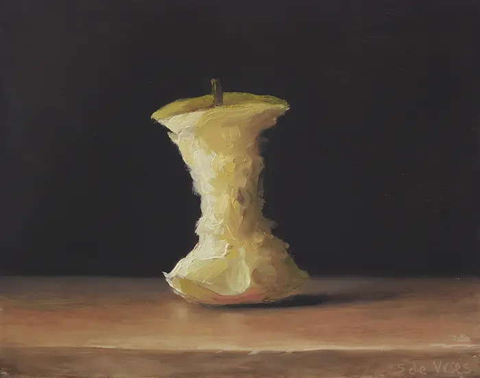 Serge de Vries, Klokhuis, Oil on panel, unframed, 13x16,5 cm, €.245,-