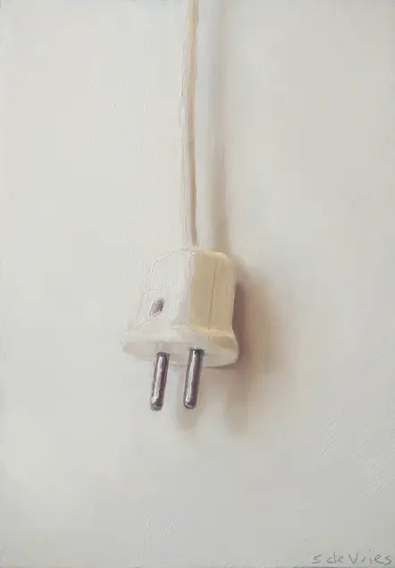 Serge de Vries, Stekker, 245 euro, Oil on canvas, 17,5x12,5 cm