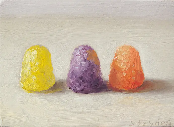Serge de Vries, Tumtum, 100 euro, Oil on panel, unframed, 7x5,5 cm