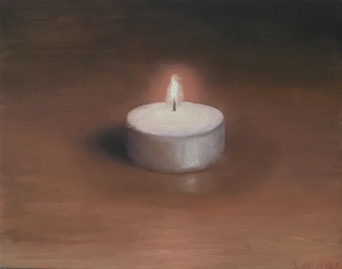 Serge de Vries, Waxinelichtje, 245 euro, Oil on canvas, 11x14 cm
