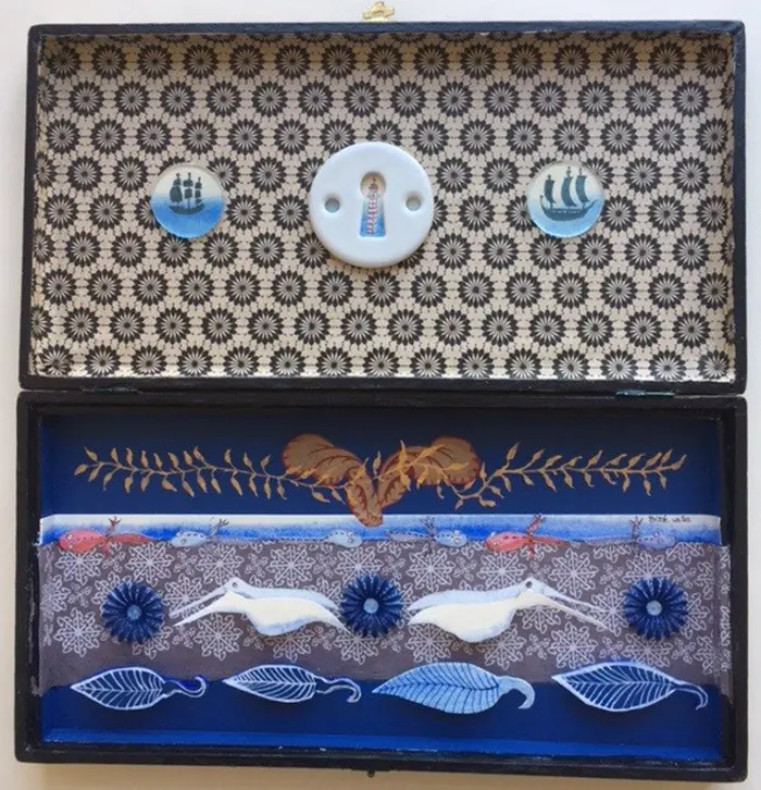 Tamar Rubinstein, Brak Water, 185 euro, Mixed media in cutlery box, 27x28 cm