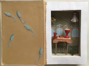 Tamar Rubinstein, Buitentafel, 165 euro, Mixed media in book, 19x26 cm