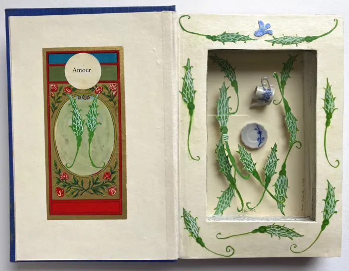 Tamar Rubinstein, Picknick, 195, Mixed media in book, 19x26 cm