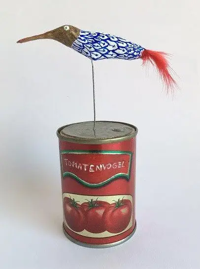 Tamar Rubinstein, Tomatenvogel, 110 euro, Mixed media, 10x14 cm