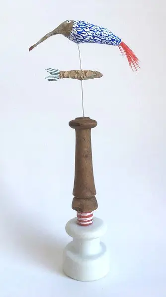 Tamar Rubinstein, Vogeltoren, 110 euro, Mixed media, 22x11 cm