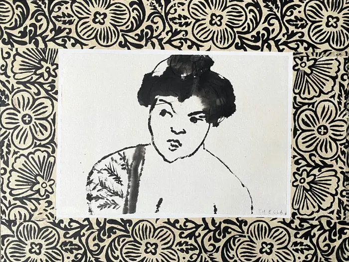 Thecla Renders, Portret, 275 euro, Mixed media, 35x46 cm