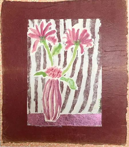 Thecla Renders, Promise of spring IV, 300 euro, Mixed media on paper, 41x36 cm