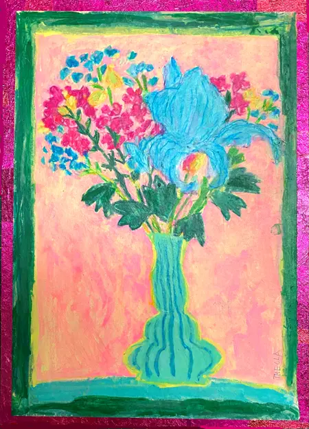 Thecla Renders, Promise of Spring, 250 euro, Mixed media on paper, 34x24 cm