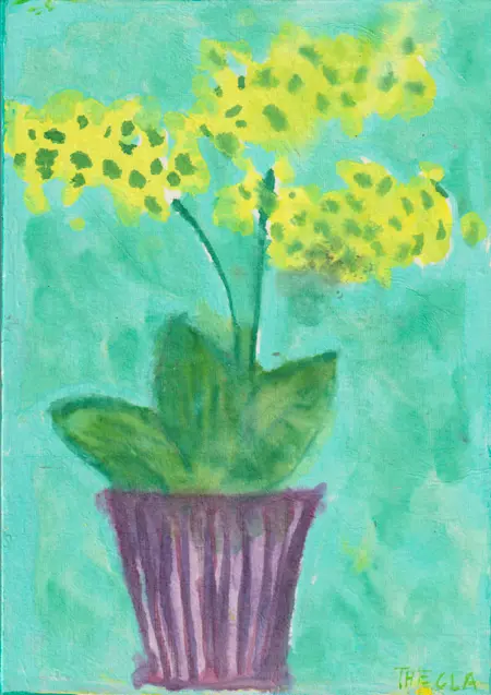 Tecla Renders, Springdance, Mixed media on paper on panel, 21x30 cm, €.175,-