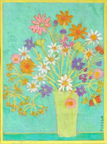 Thecla Renders, Summer in de city 3, Mixed media, 30x20 cm, €.175,-