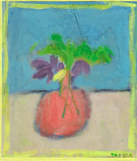 Thecla Renders, Survivor, 75 euro, Mixed media on wood, unframed, 17x15 cm