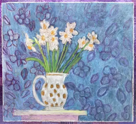 Thecla Renders, Sweet Daffodils, 300 euro, Mixed media, 32x36 cm