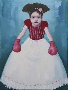 JoAnna Winik, Boxing girl juanitaoil, 850 euro, Oil on canvas, unframed, 30x23 cm