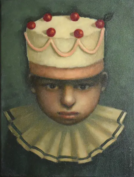 JoAnna Winik, Cherry Cake, Oil on canvas, 35x27 cm, €.800,-