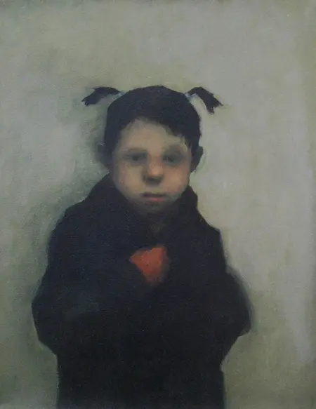 J.T. Winik, Cold, Oil on canvas, 34,5x26 cm, €.1060,-