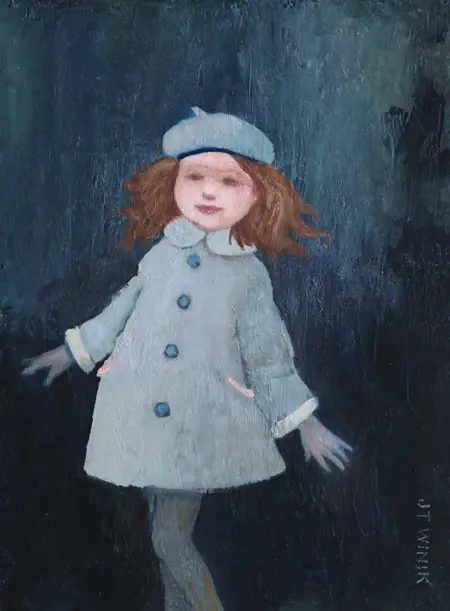 JoAnna Winik, Dancing in the rain, 850 euro, Oil on canvas, unframed, 30x23 cm
