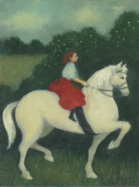JoAnna Winik, She followed her heart, 445 euro, Oil on panel, unframed, 20x16x3 cm