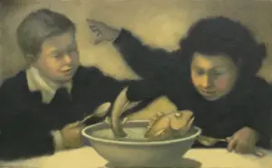 JoAnne Winik, Sopa de Marisco, Oil on canvas, 33x54 cm, €.1050,-