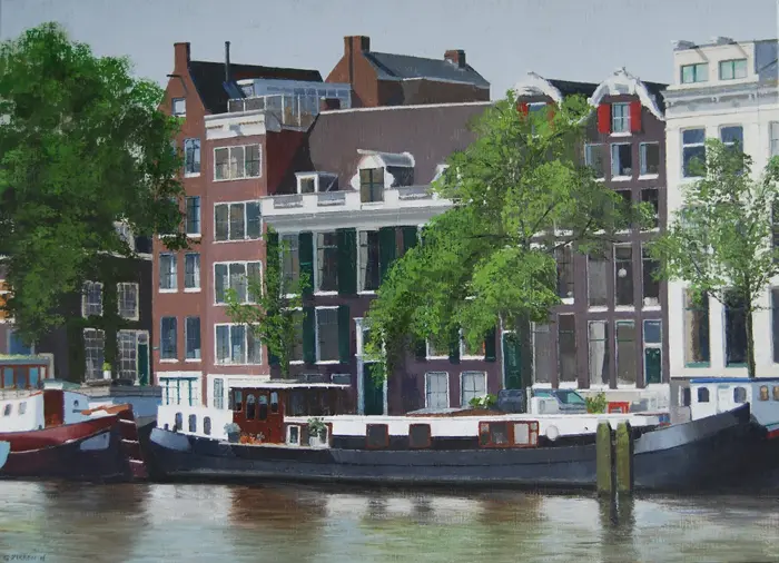 Gineke Zikken, Amstel, Oil on canvas, 80x110 cm, €.2450,- euro