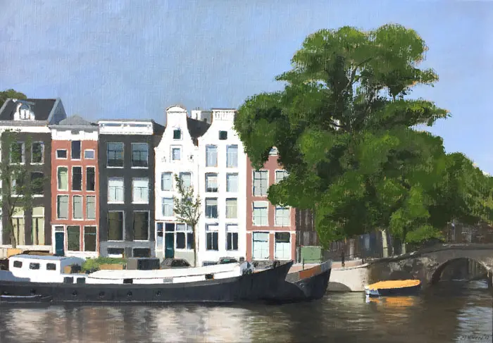 Gineke Zikken, Amstel, Oil on canvas, 70x100 cm, €.2300,-
