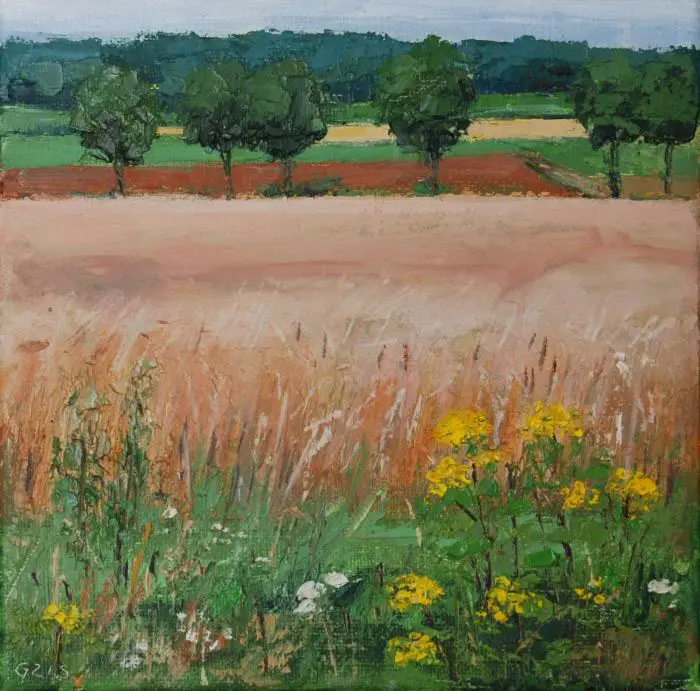 Gineke Zikken, Buuner Bult, Oil on canvas, 20x20 cm, €.550,-