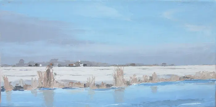Gineke Zikken, Winter, Oil on canvas, 20x40 cm, €.500,-