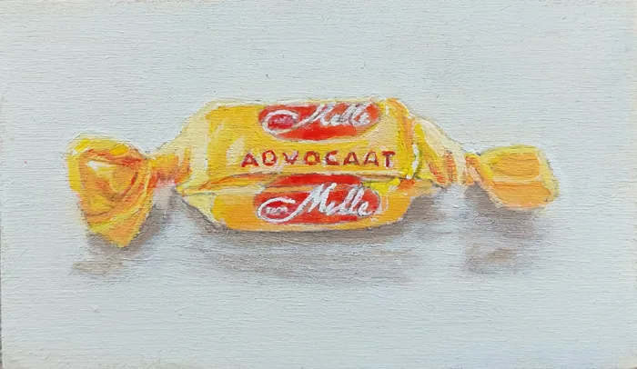 Gea Slotman, Toffee, 95 euro, Acrylic on panel, unframed, 6x10 cm