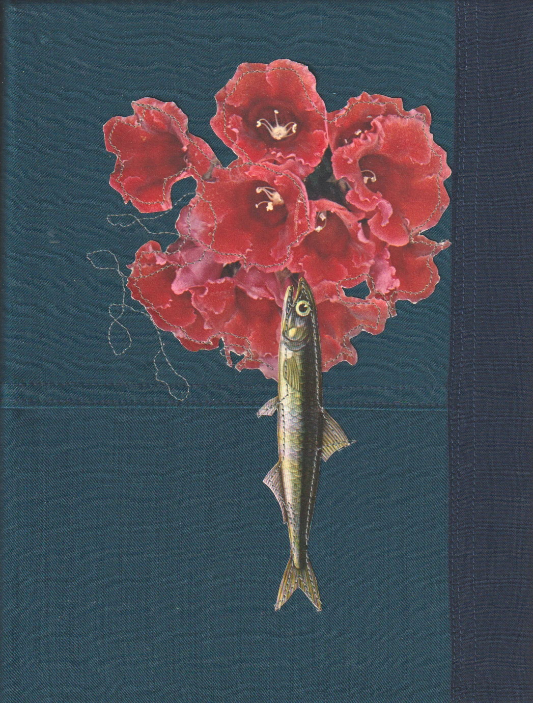 Judith Koning, Zalmroze, 125 euro, Mixed media on linen, unframed, 24x18 cm