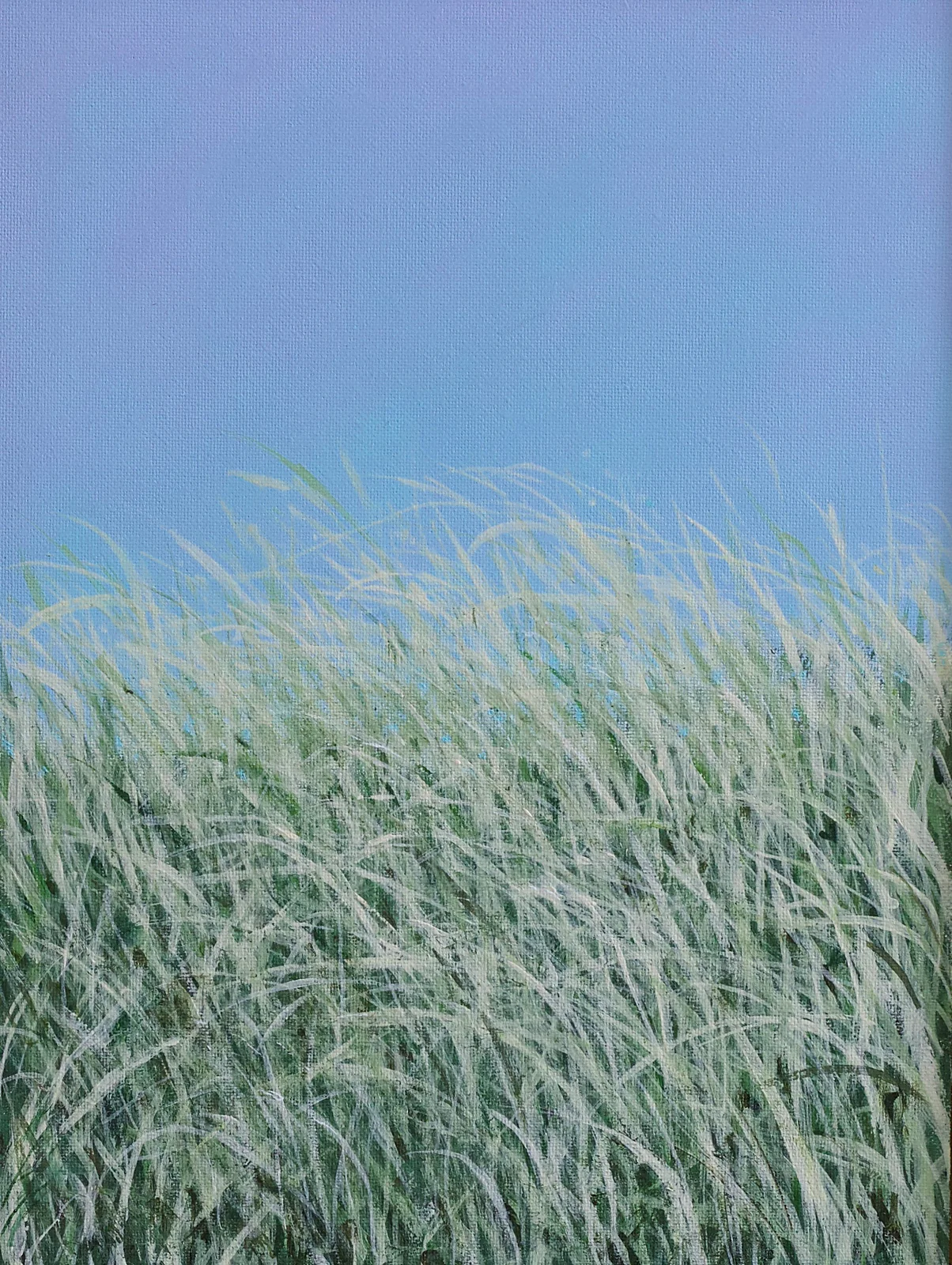 Rada Ovcharova, Dune 7, 325 euro, Acrylic and mixed media on canvas in wooden frame, 18x24 cm
