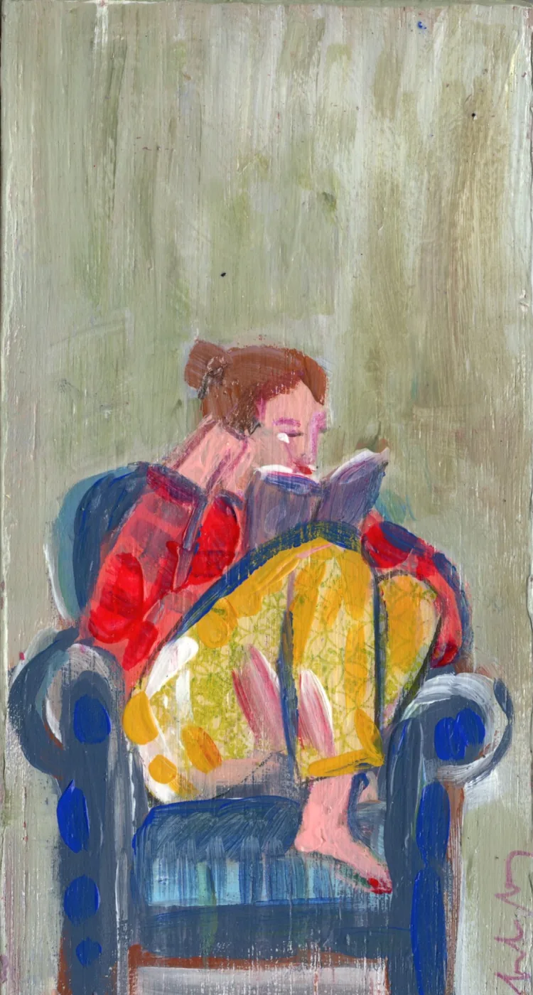 Lourdes Ral, A winter of their own, 90 euro, Mixed technique on wood, unframed, 17x9 cm