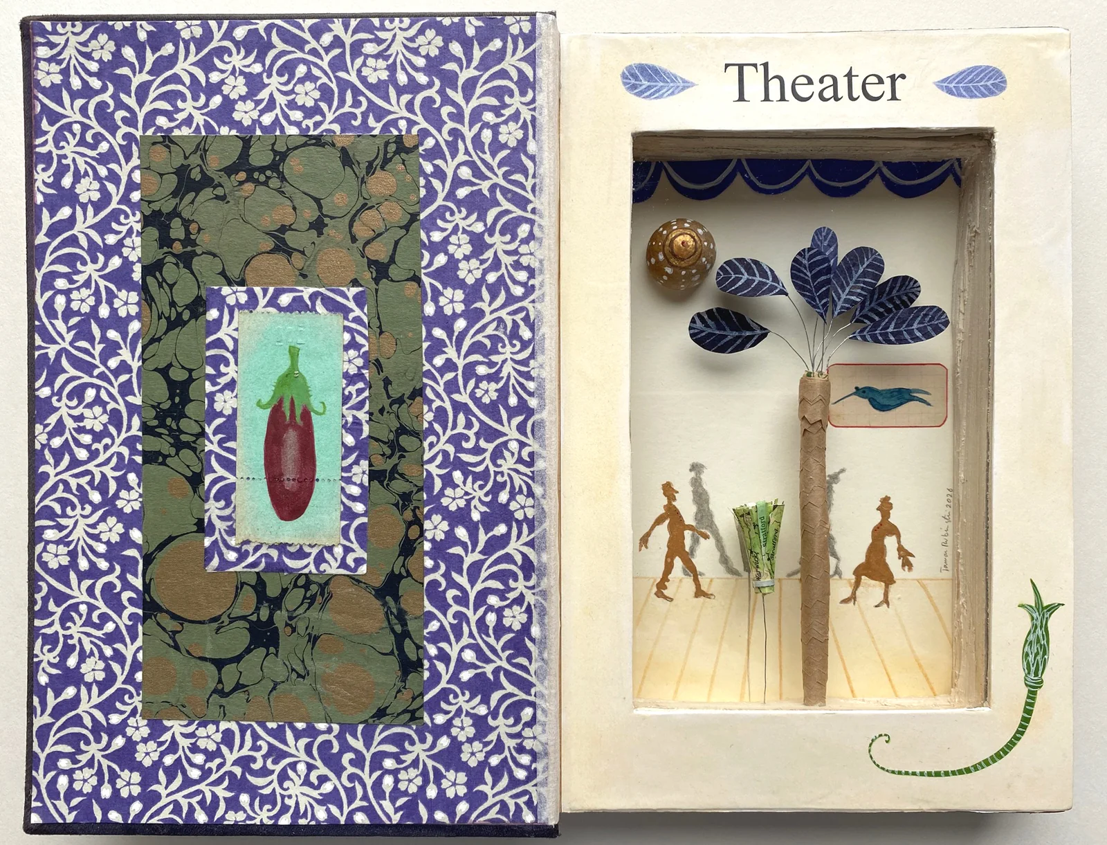 Tamar Rubinstein, Theater 1, 200 euro, Mixed media in book, 23x30x4 cm